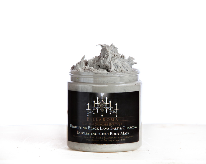 Detoxifying Black Lava Salt + Charcoal Body Mask